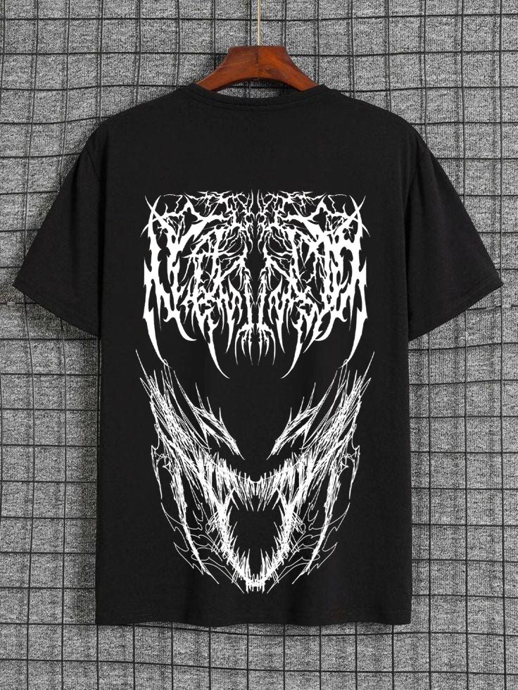 Dripping Death Metal Logo Graphic Tee - 220GSM - Black