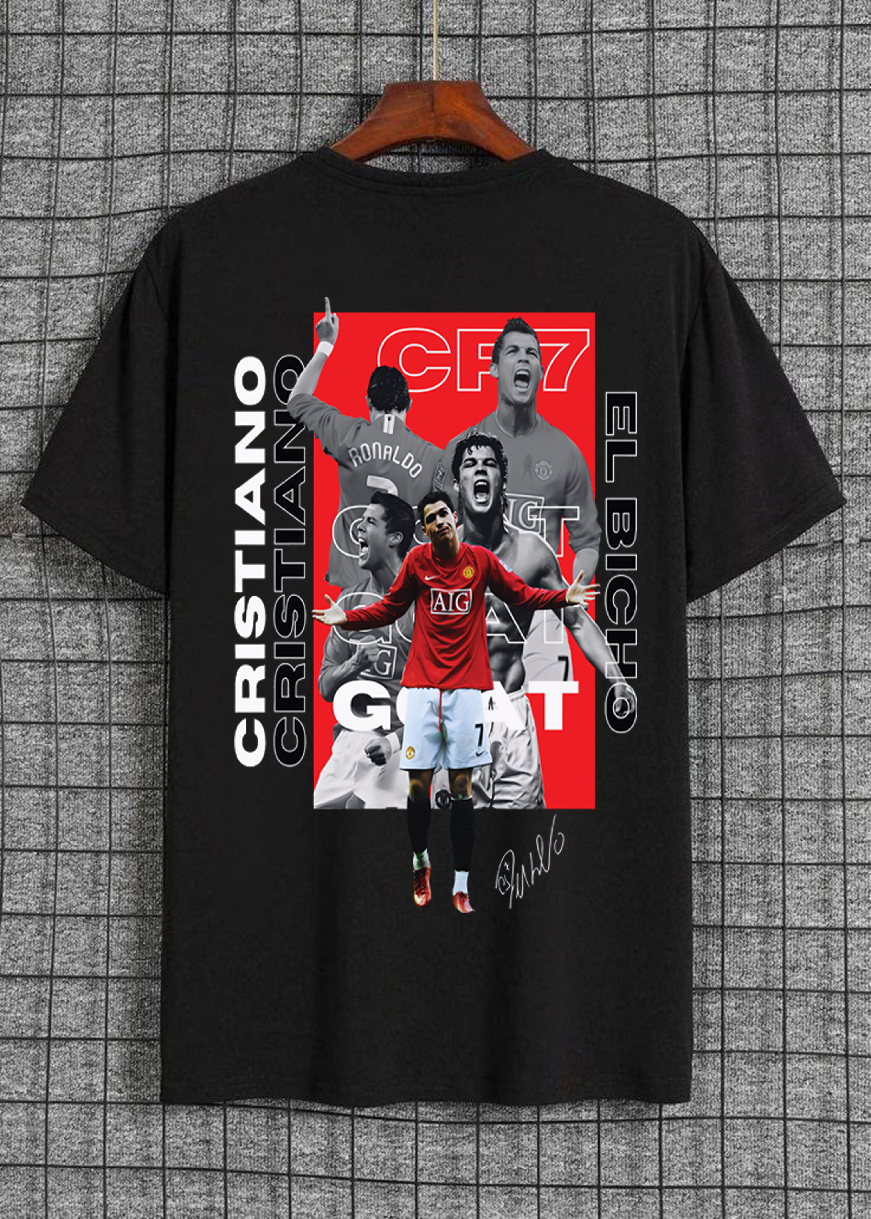 CR7 Legend Collection - Premium Black Printed T-shirt