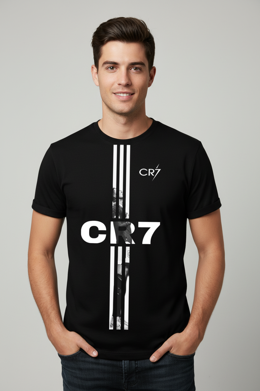 CR7 Legend Collection - Premium Black Printed T-shirt