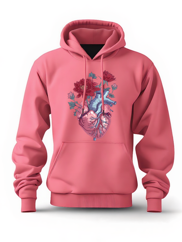 Self Discovery Floral Heart Hoodie