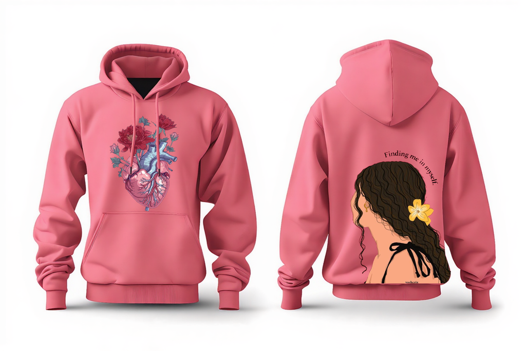 Self Discovery Floral Heart Hoodie