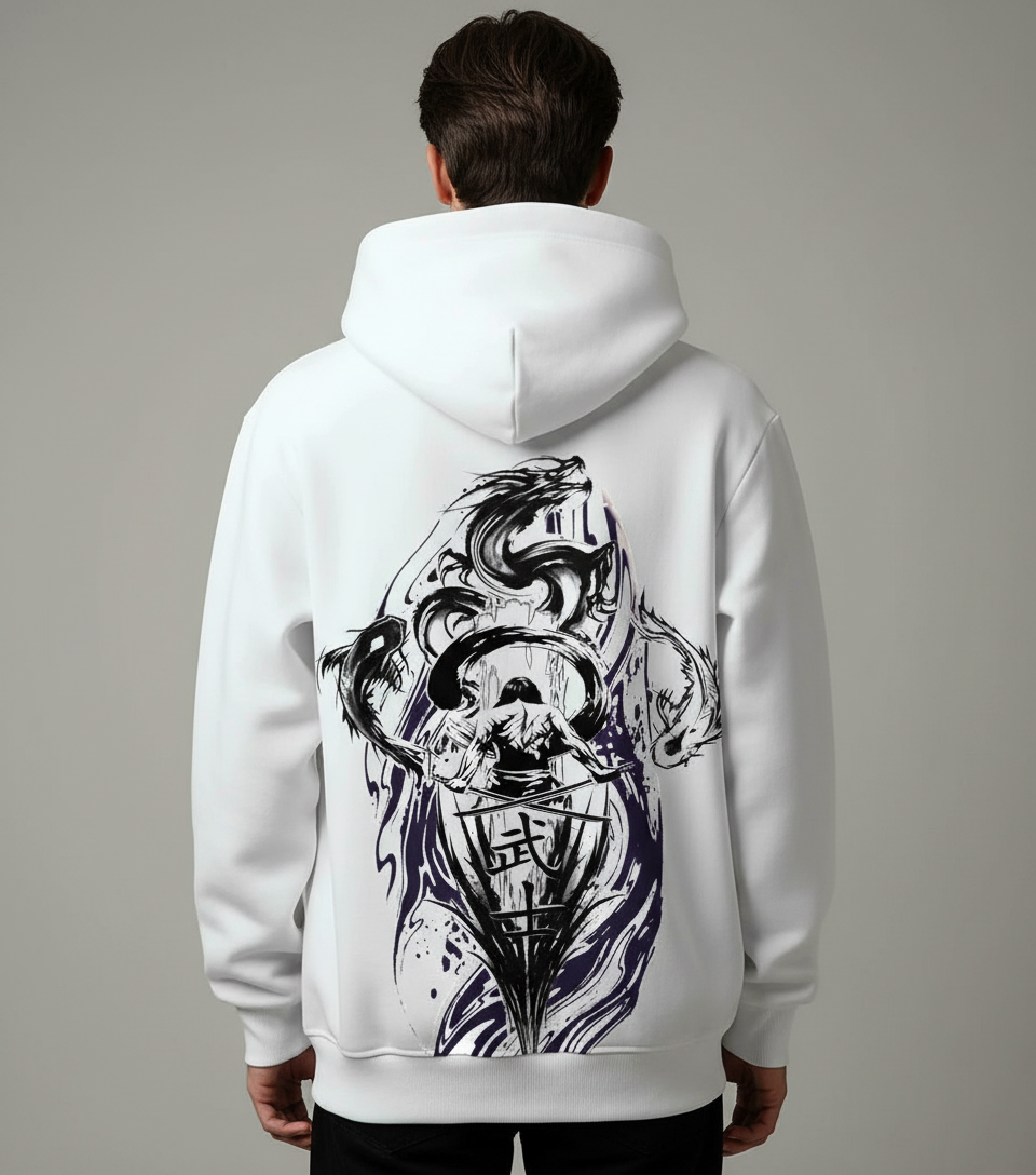 Samurai Spirit Dragon Ink Hoodie