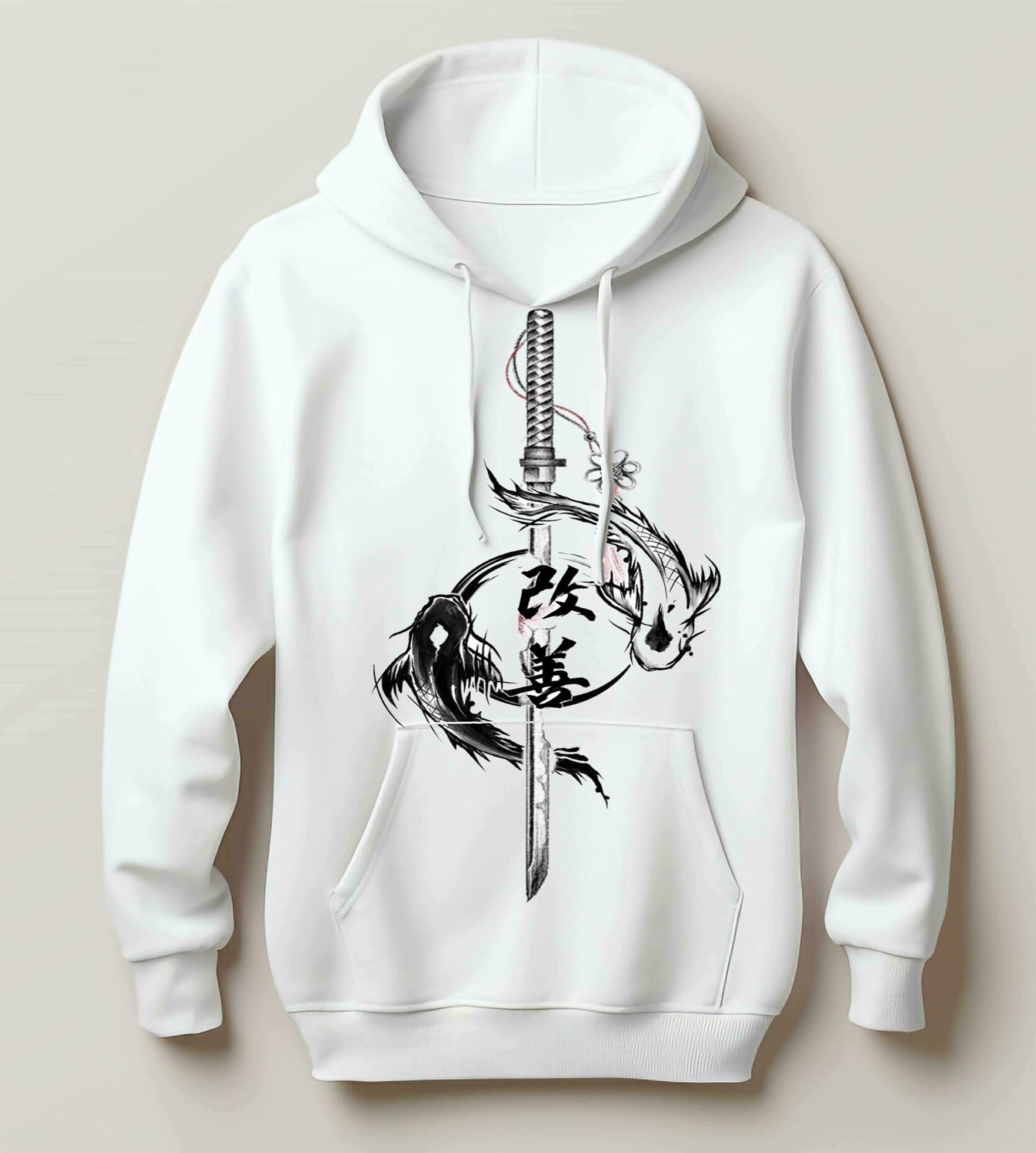 Samurai Spirit Dragon Ink Hoodie