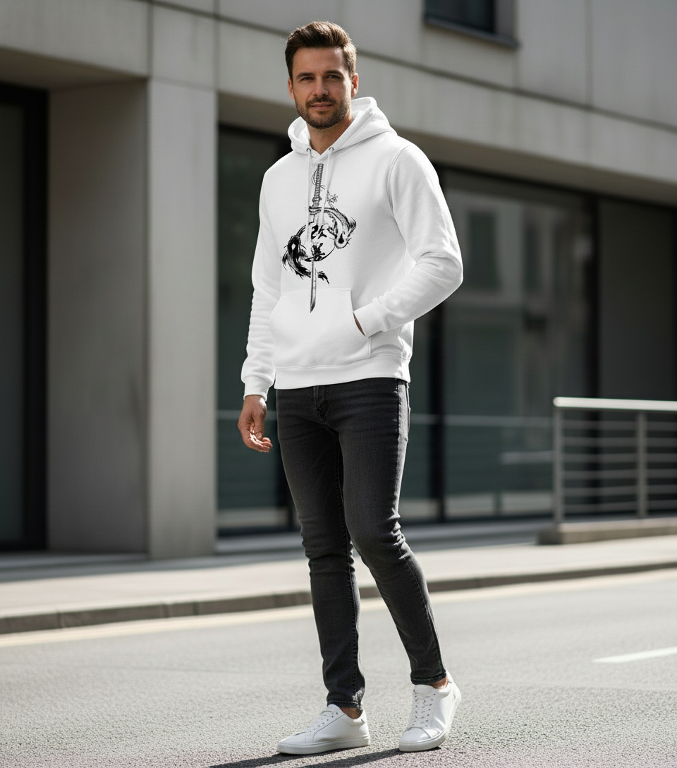 Samurai Spirit Dragon Ink Hoodie