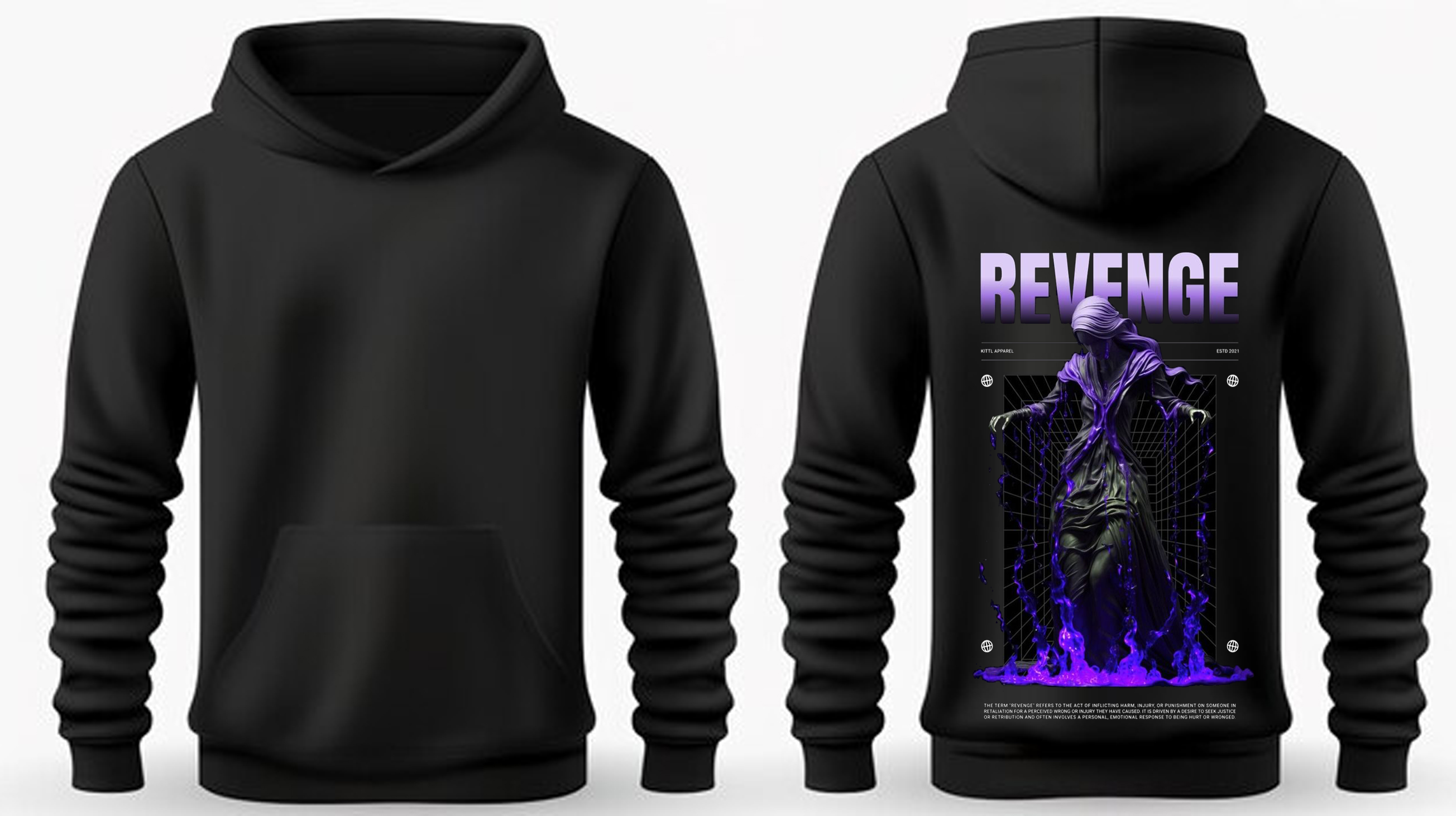 Revenge Purple Graphic Hoodie