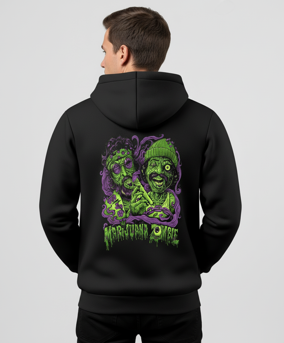Marijuana Zombie Graphic Hoodie