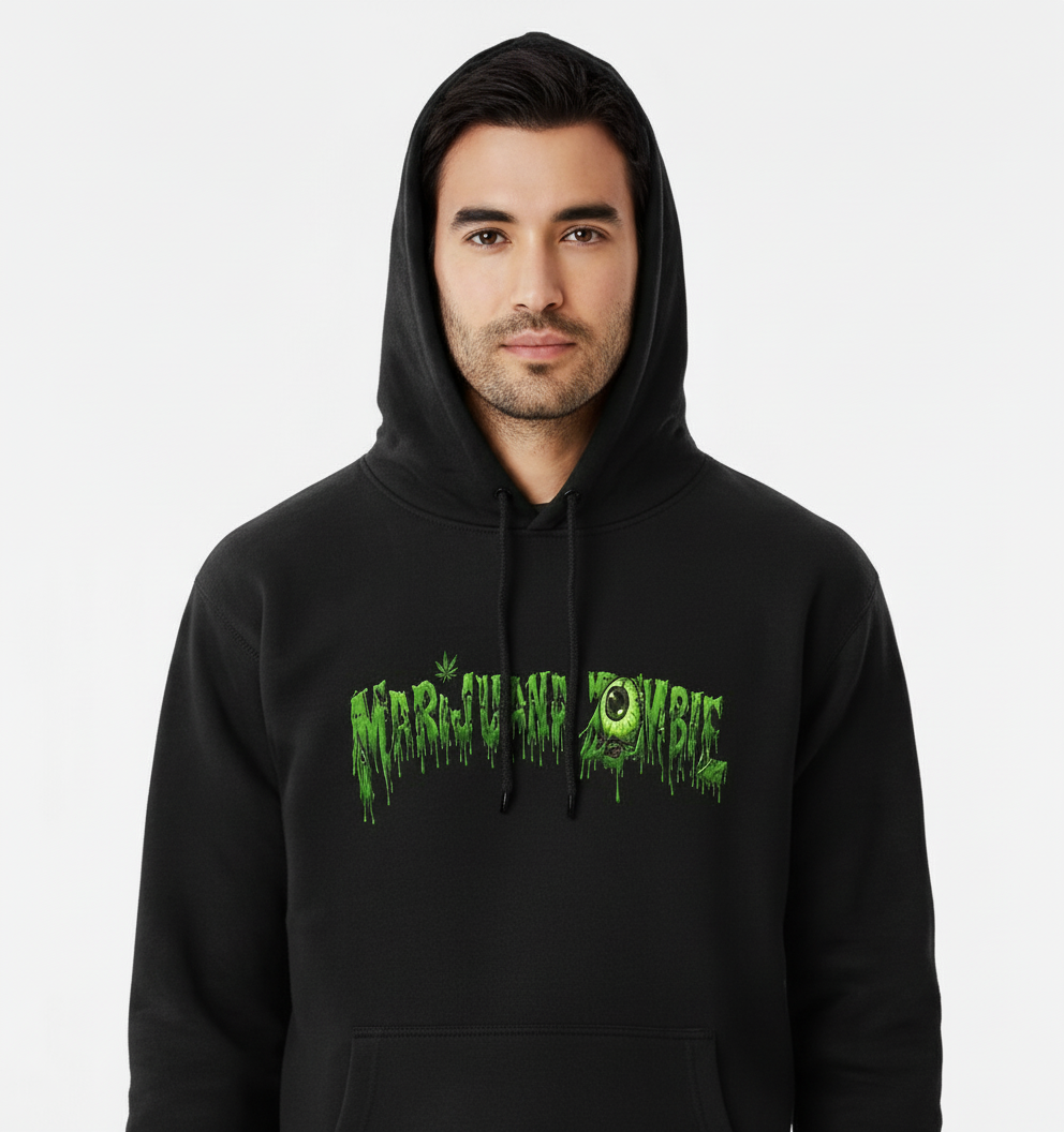 Marijuana Zombie Graphic Hoodie